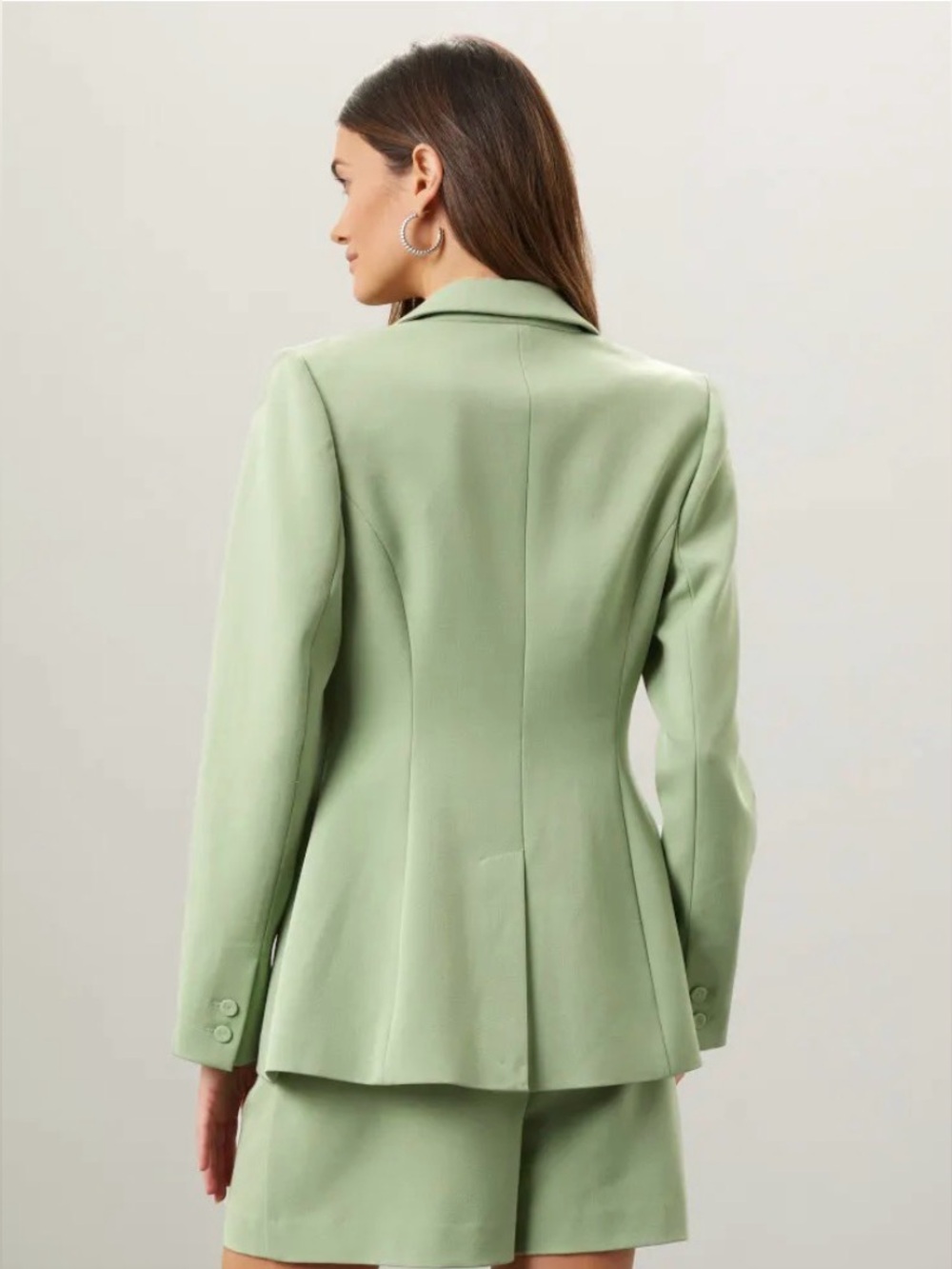 Favorite Daughter Mint Green Tailored Blazer - Picture 3 of 3